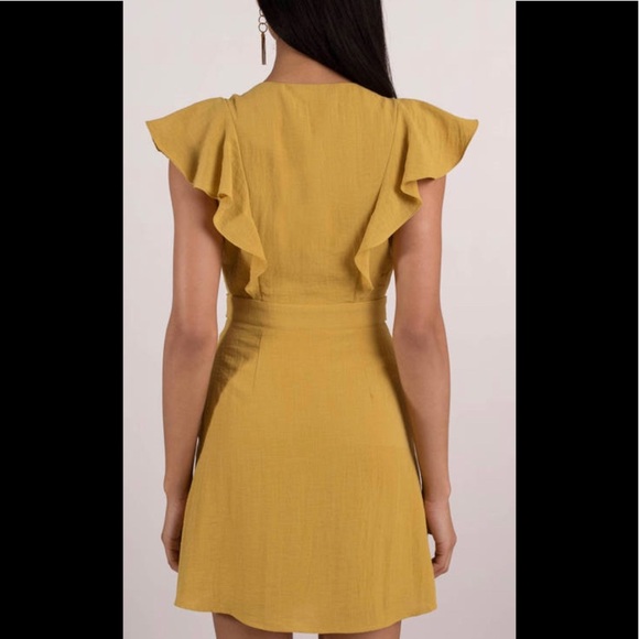 LOST + WANDER POPPY MUSTARD TIE DRESS Size Small - Picture 1 of 5